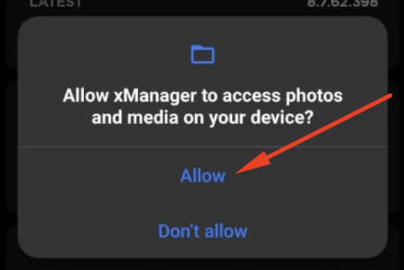 Storage Permissions for xManager Spotify APK Android